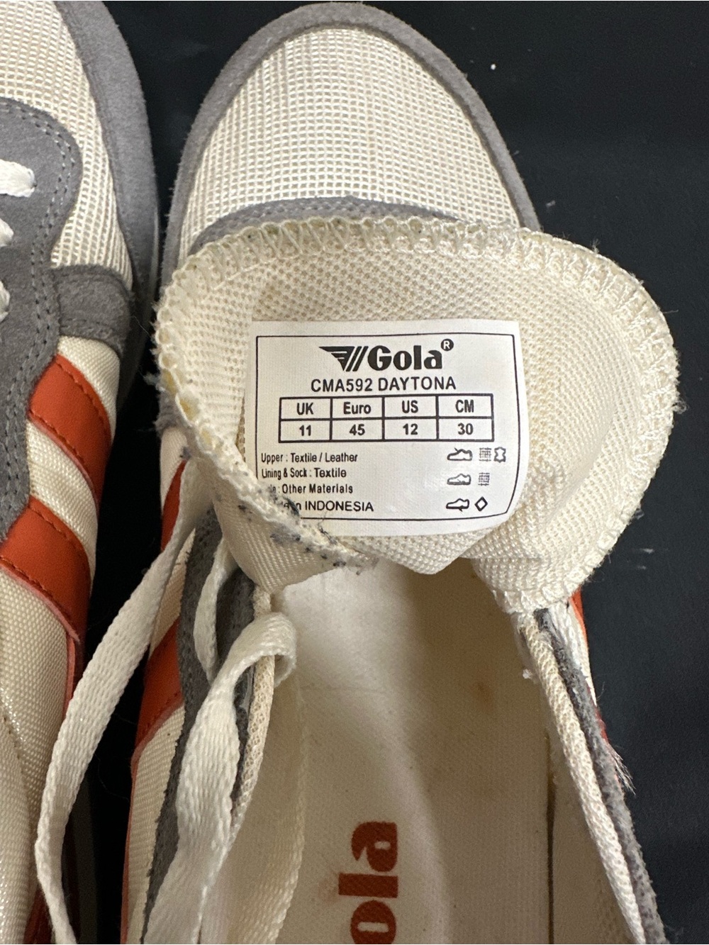 Gola Daytona Men's Cream, Gray & Orange Retro Sneakers